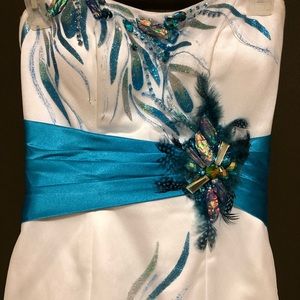 White mermaid style prom/pageant dress